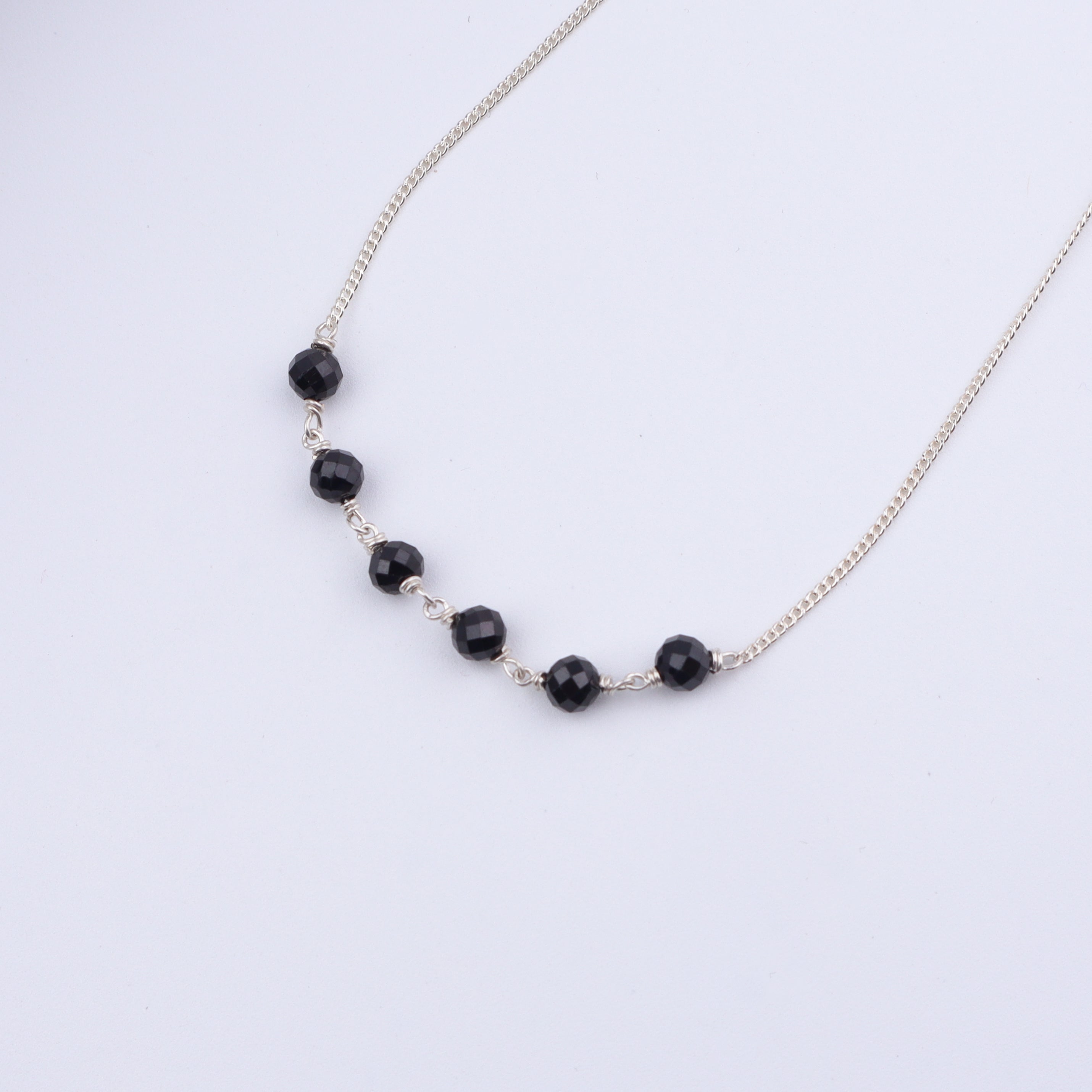 Handmade Silver Mangalsutra : Spinel ganthan