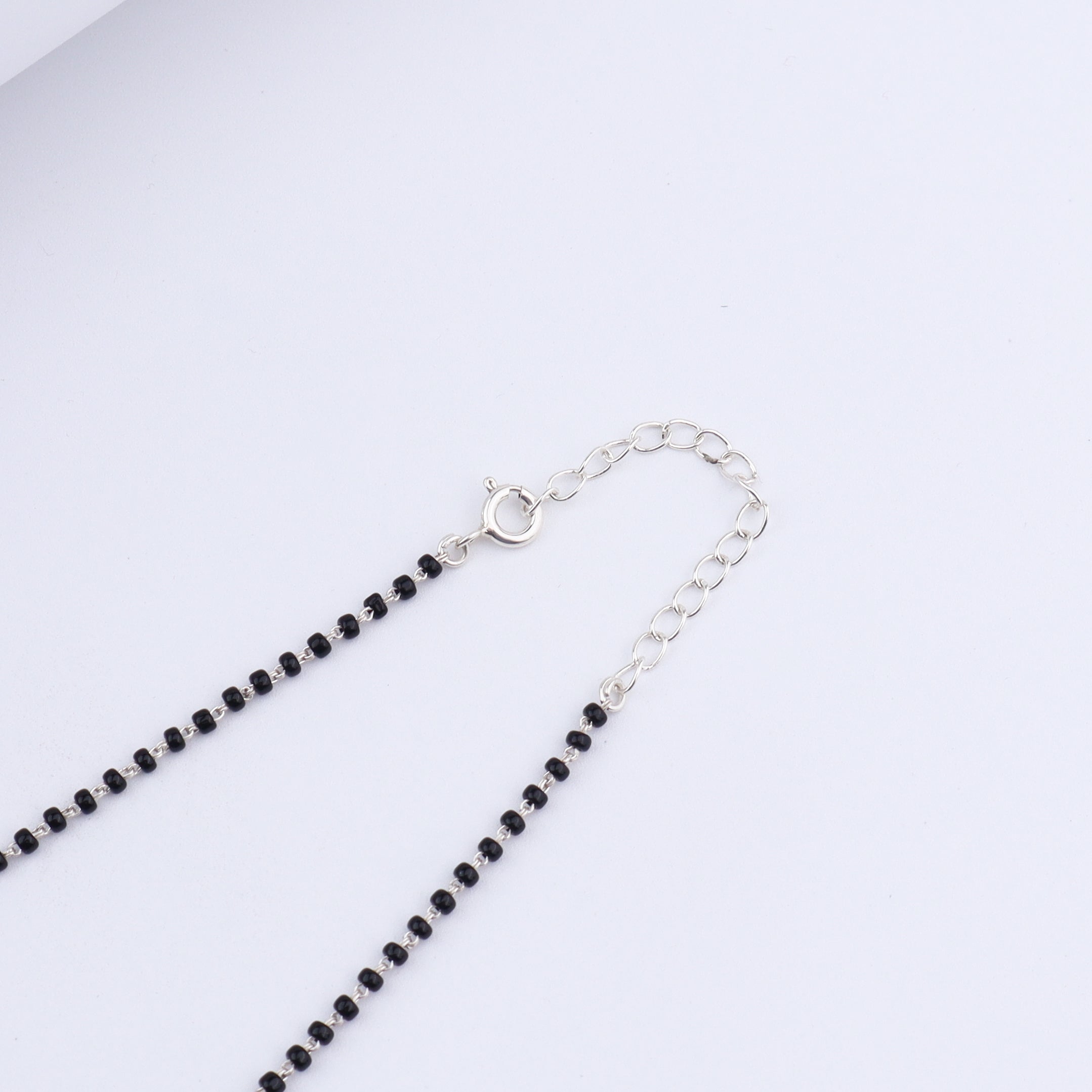 Silver Bead Black Spinel Chain Mangalsutra