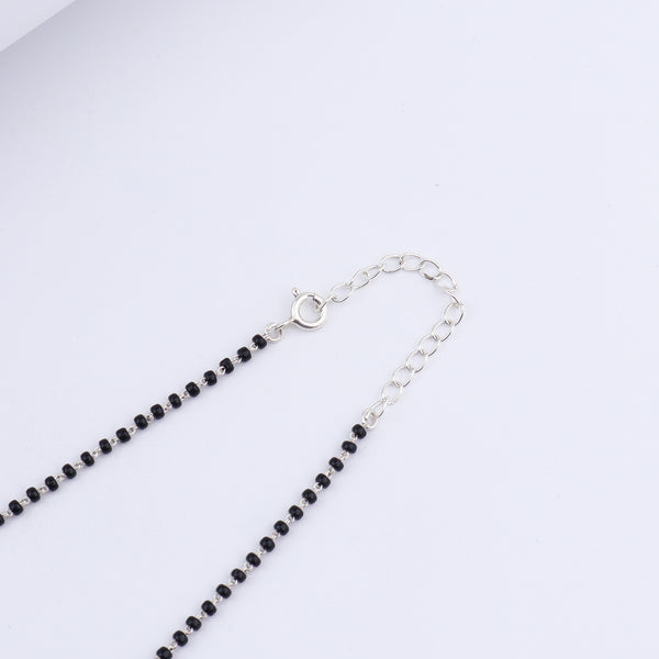 Silver Bead Black Spinel Chain Mangalsutra