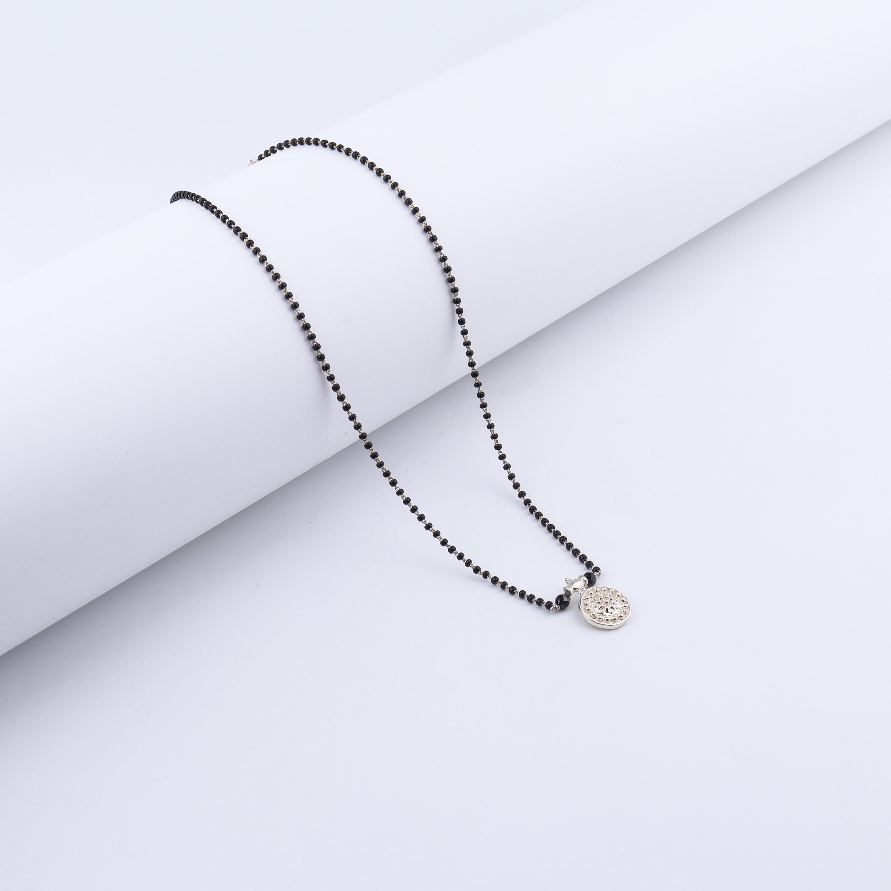 Silver Saaj motif Mangalsutra