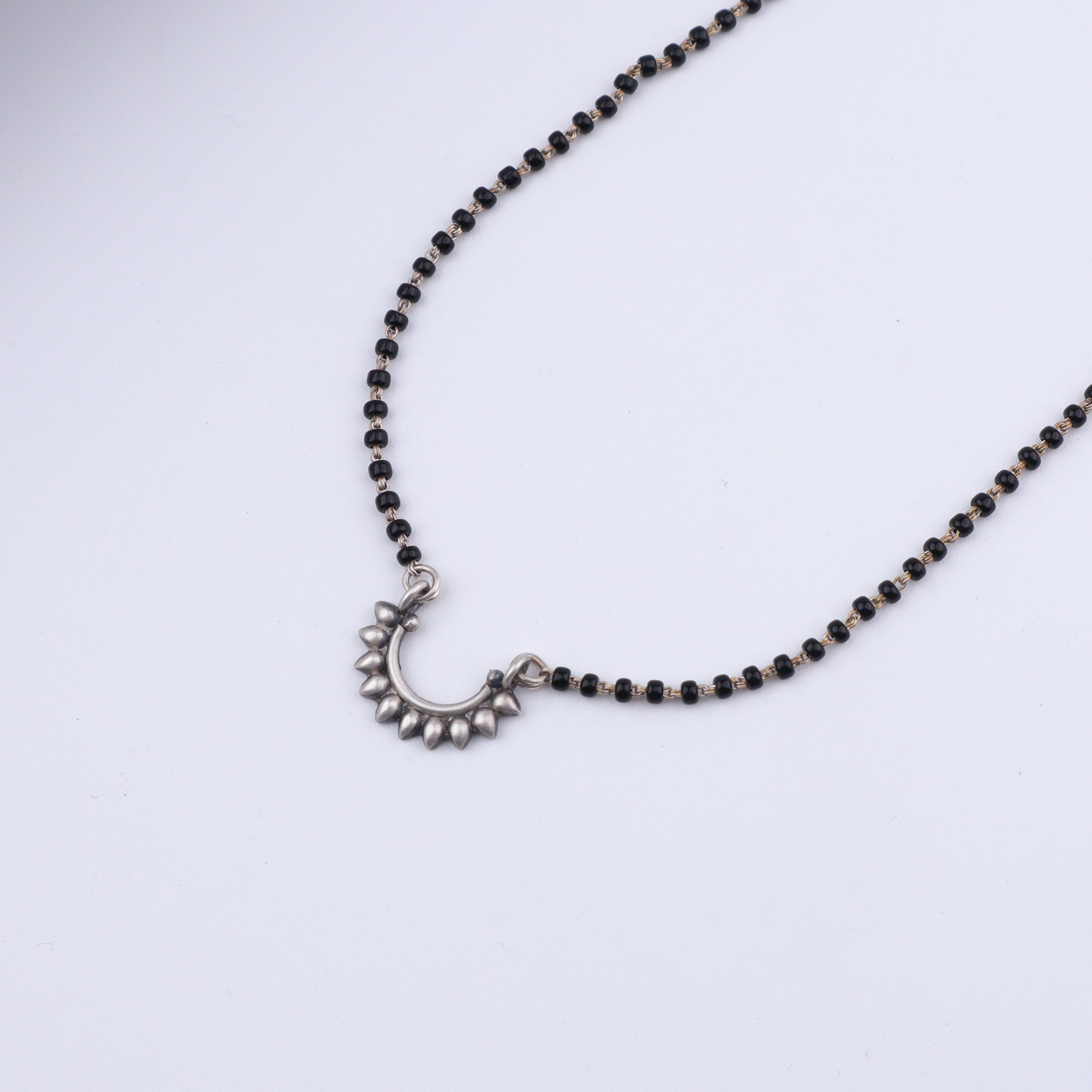 Silver Petal Mangalsutra