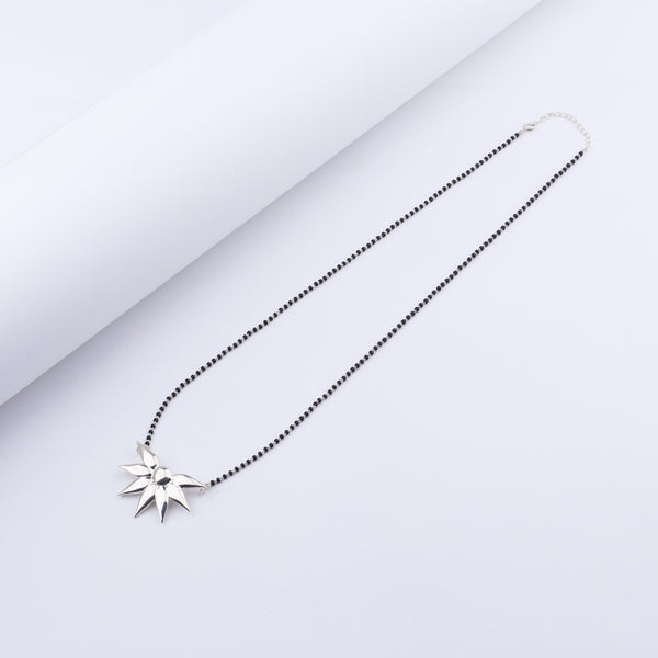 Silver Flower Mangalsutra