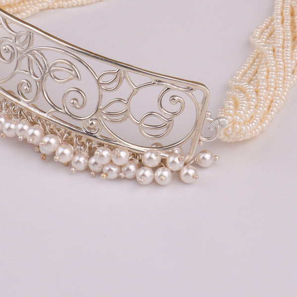 Pearl Vel Nakshi Choker Set (Made to Order)