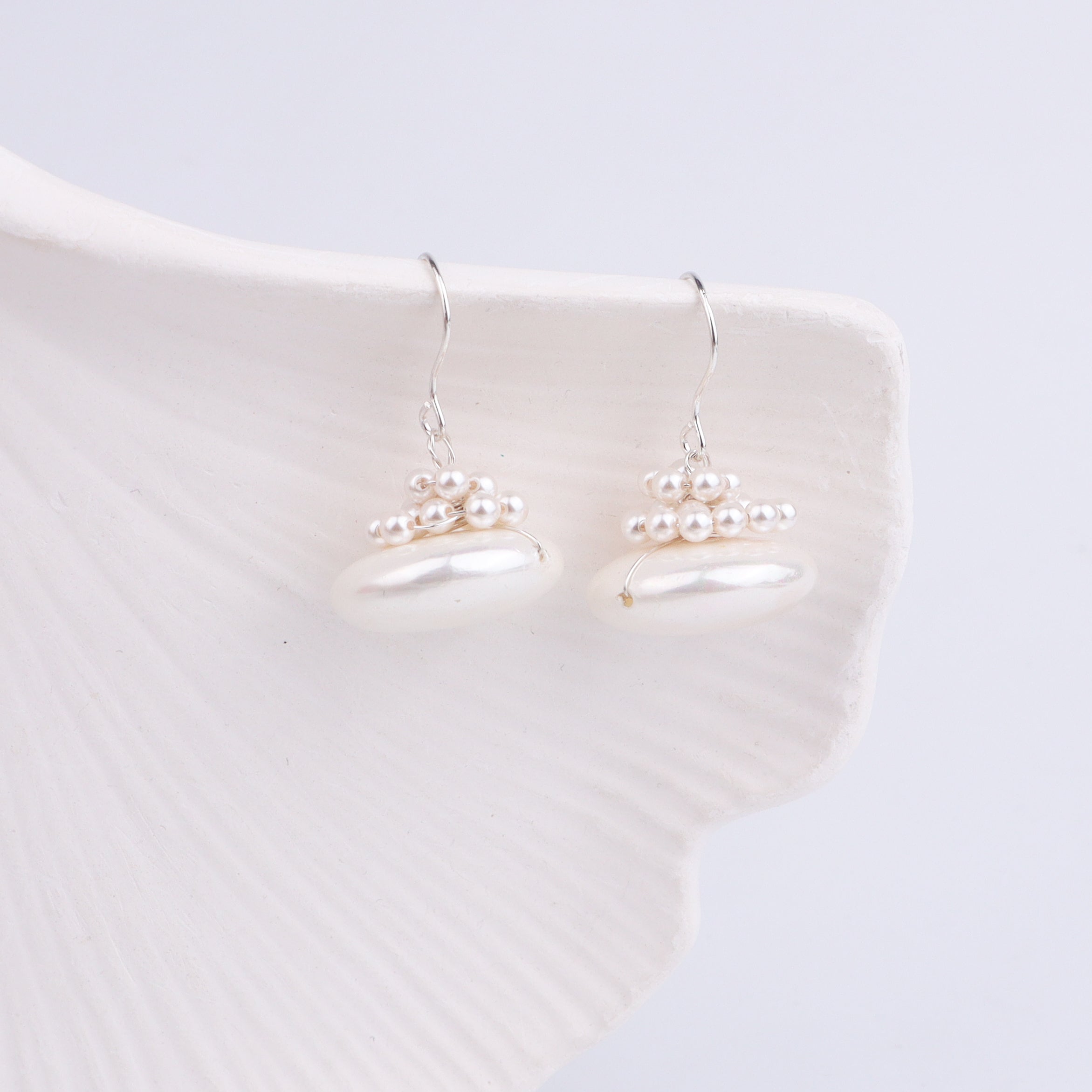 Coin Pearl Silver Earrings (Project Handmade)