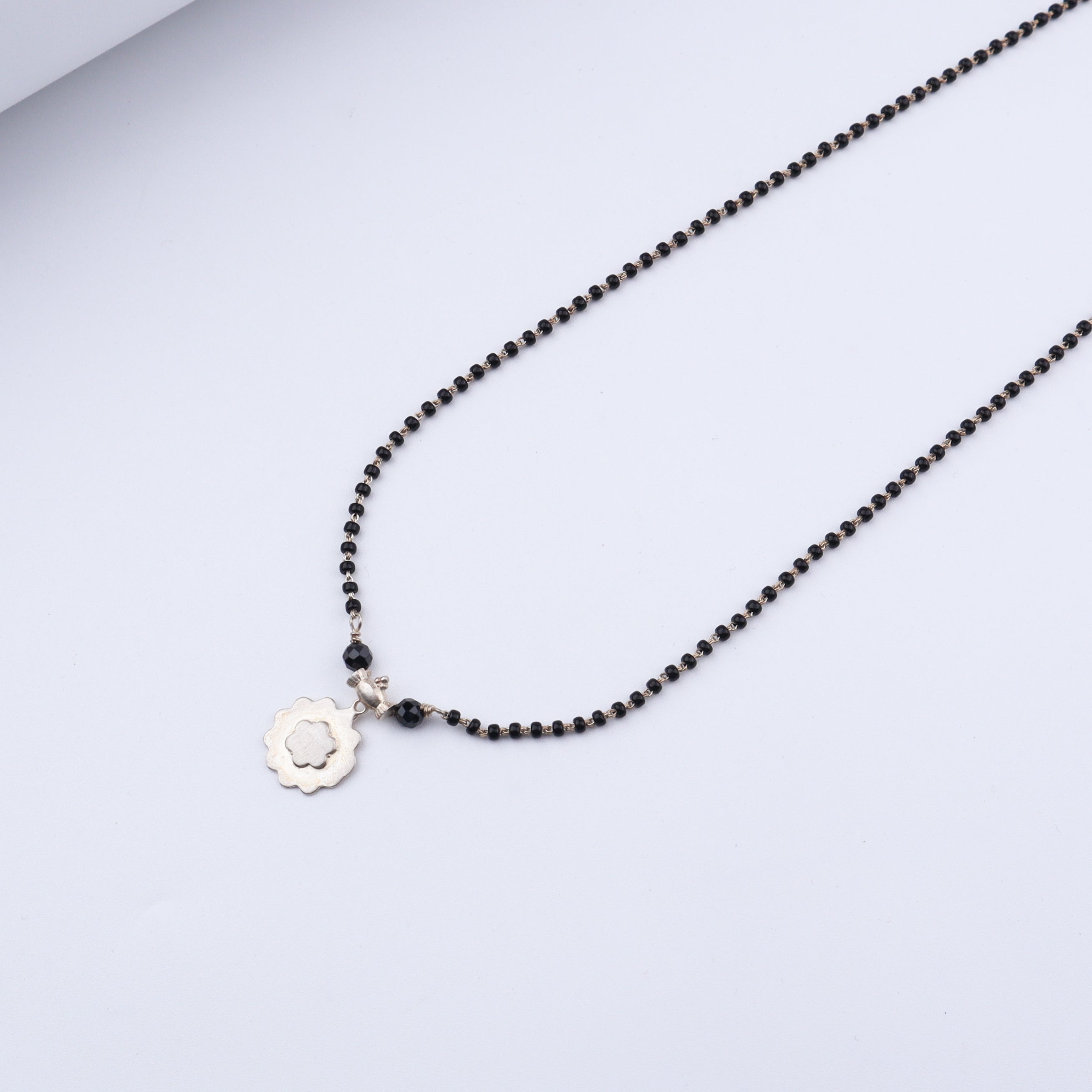 Silver Saaj motif Mangalsutra