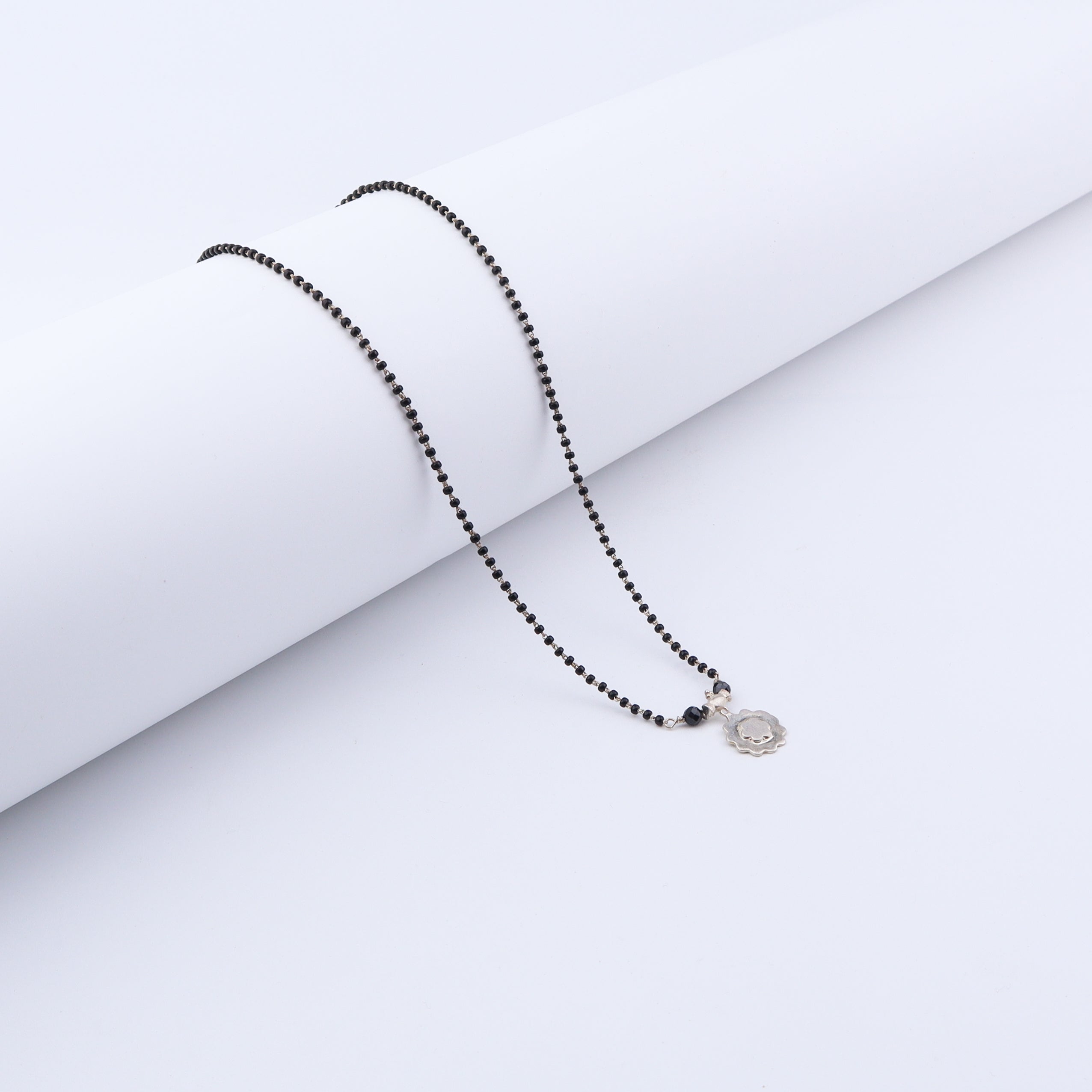 Silver Saaj motif Mangalsutra