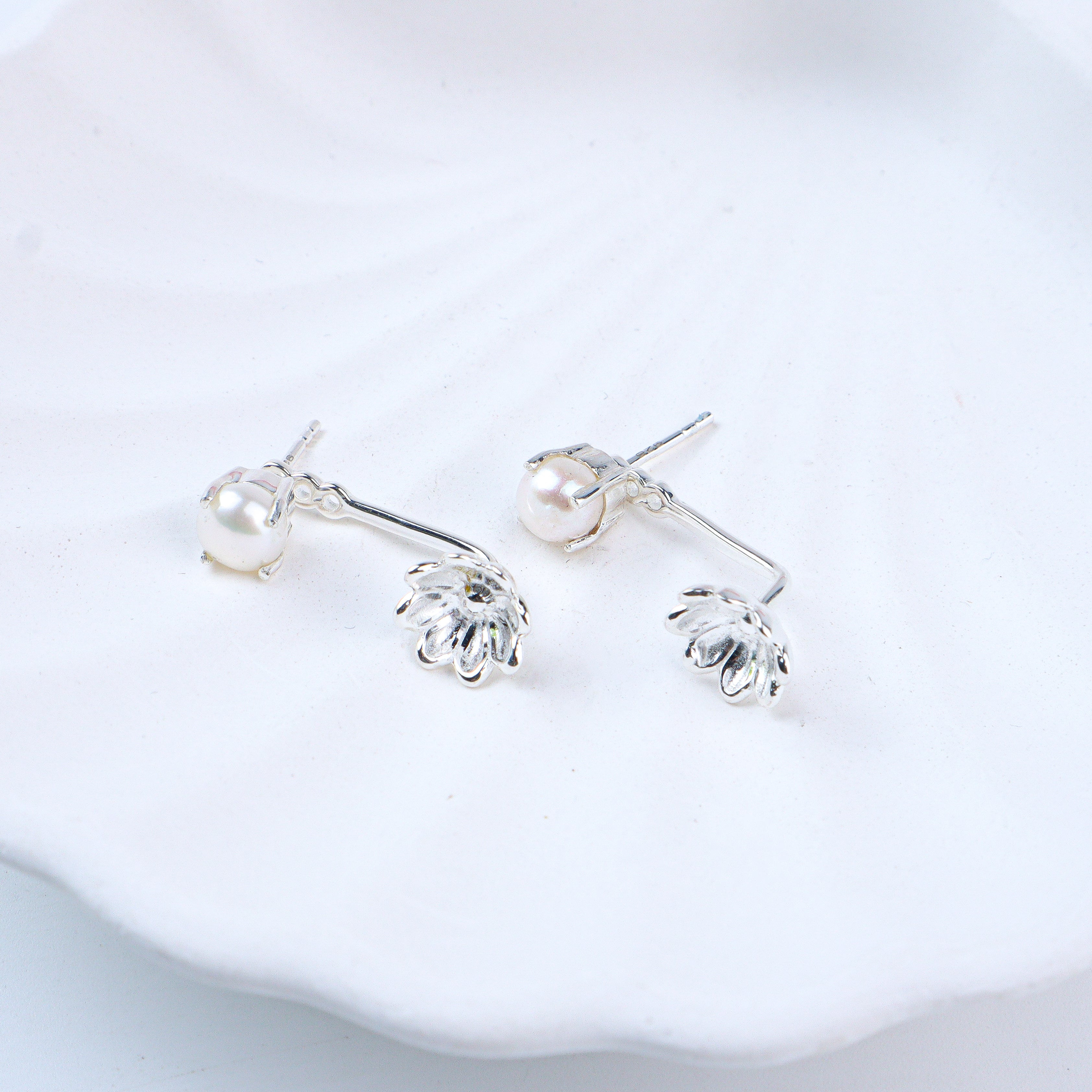 Pearl Flower Jacket Earring