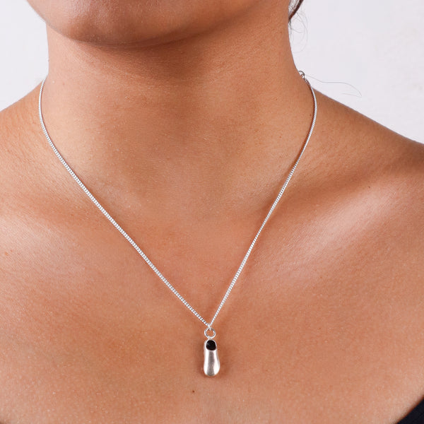 Shoe pendant necklace in 92.5 sterling silver