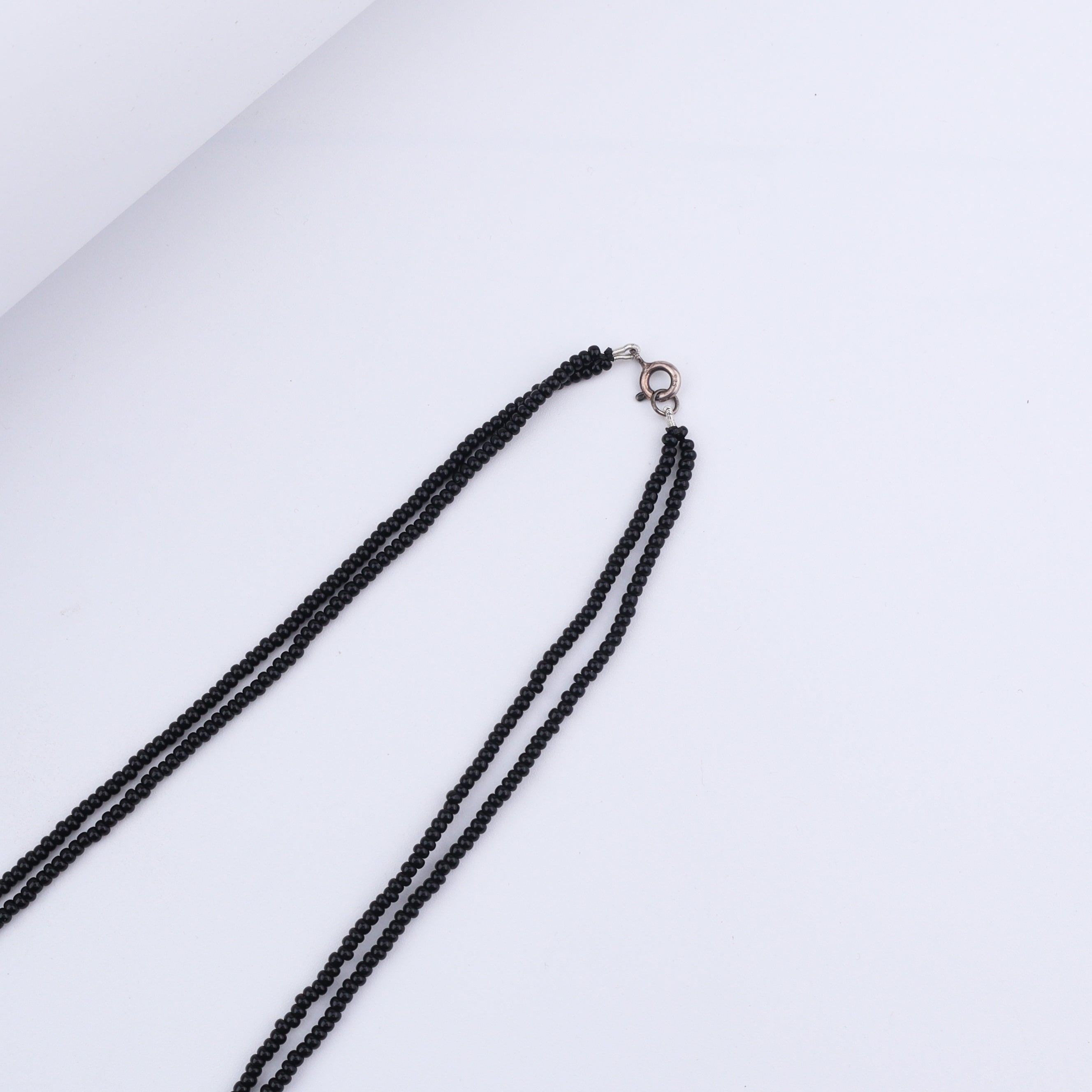 Silver Double Flower Pendant Mangalsutra Set