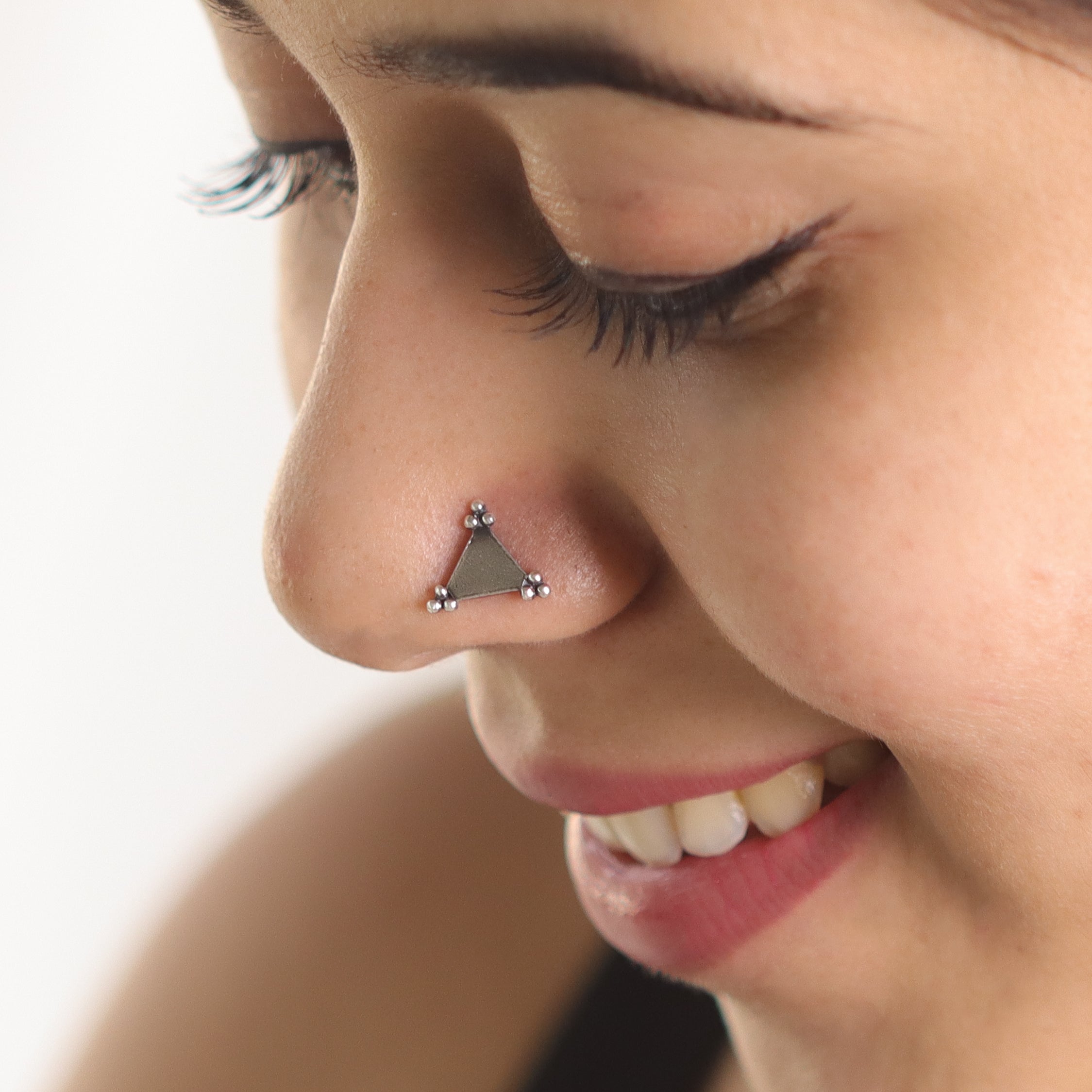 Trikon Nose pin (Pierced)
