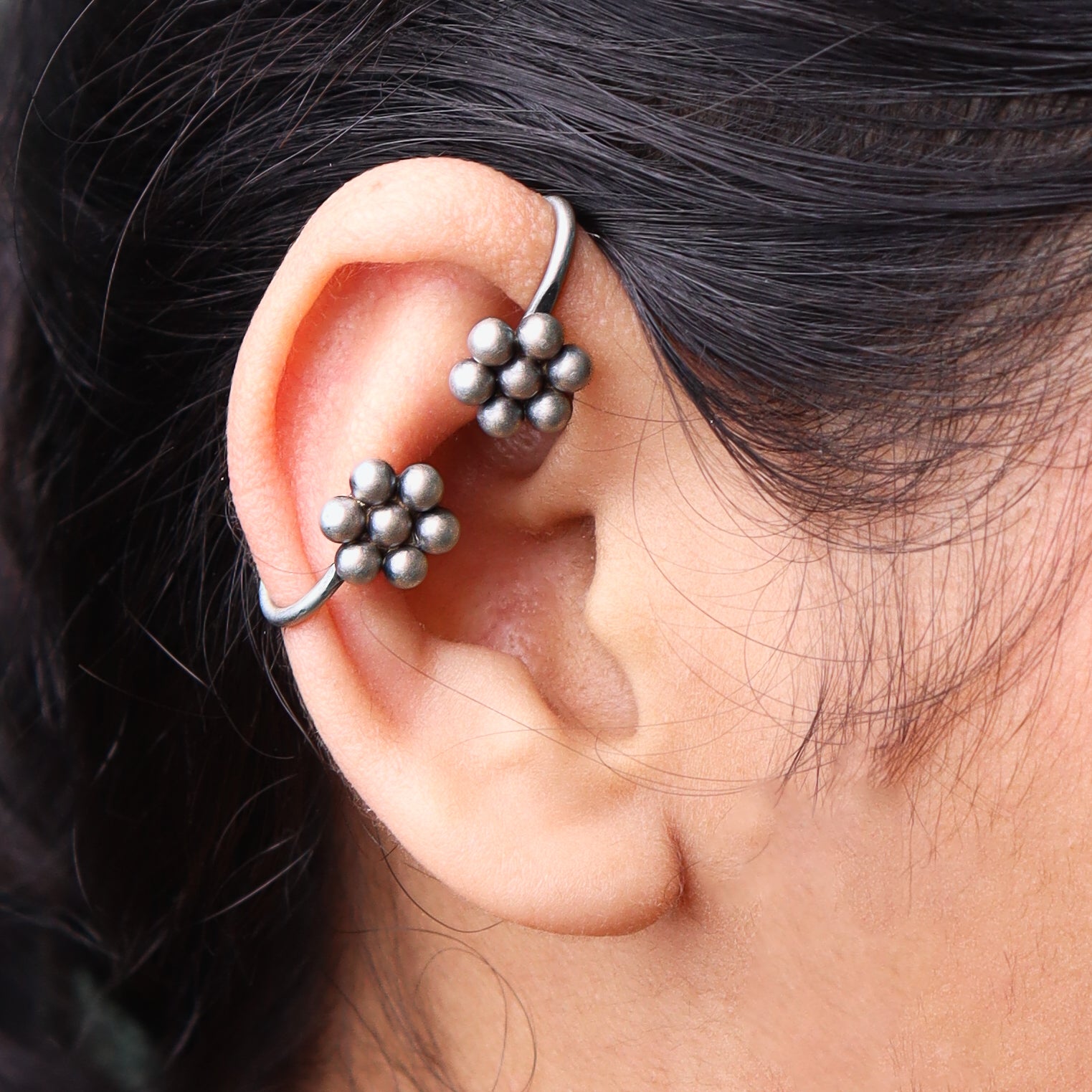 Oxidised Kudi Earcuff
