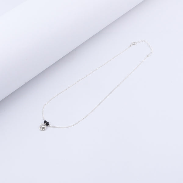 Daily Wear Silver Flower Mangalsutra