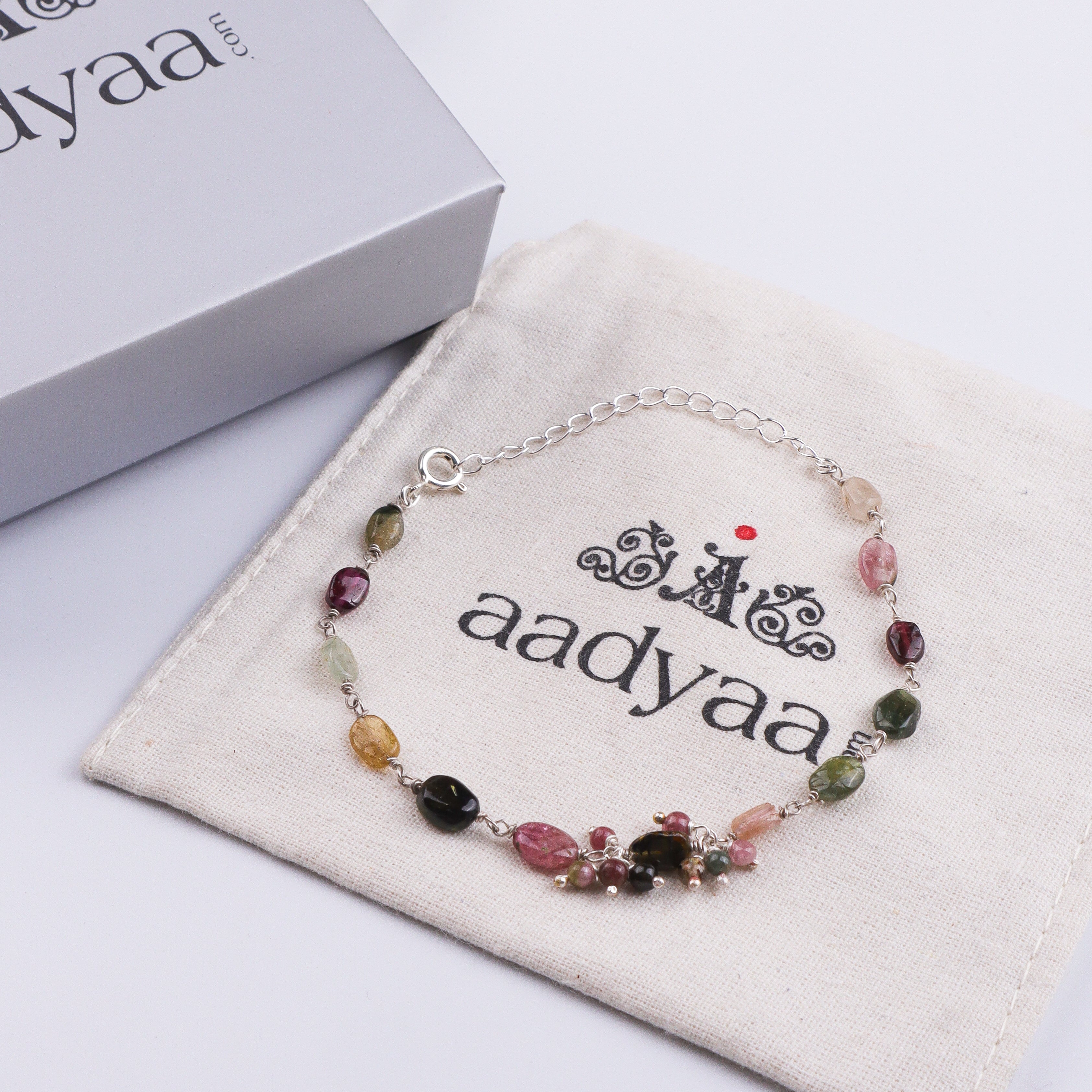 Tourmaline Silver Bracelet (Project Handmade)