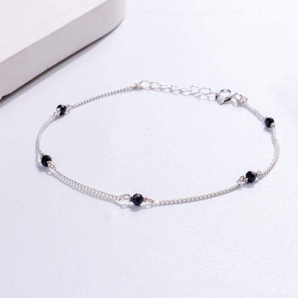 Silver Spinel Mangalsutra Bracelet