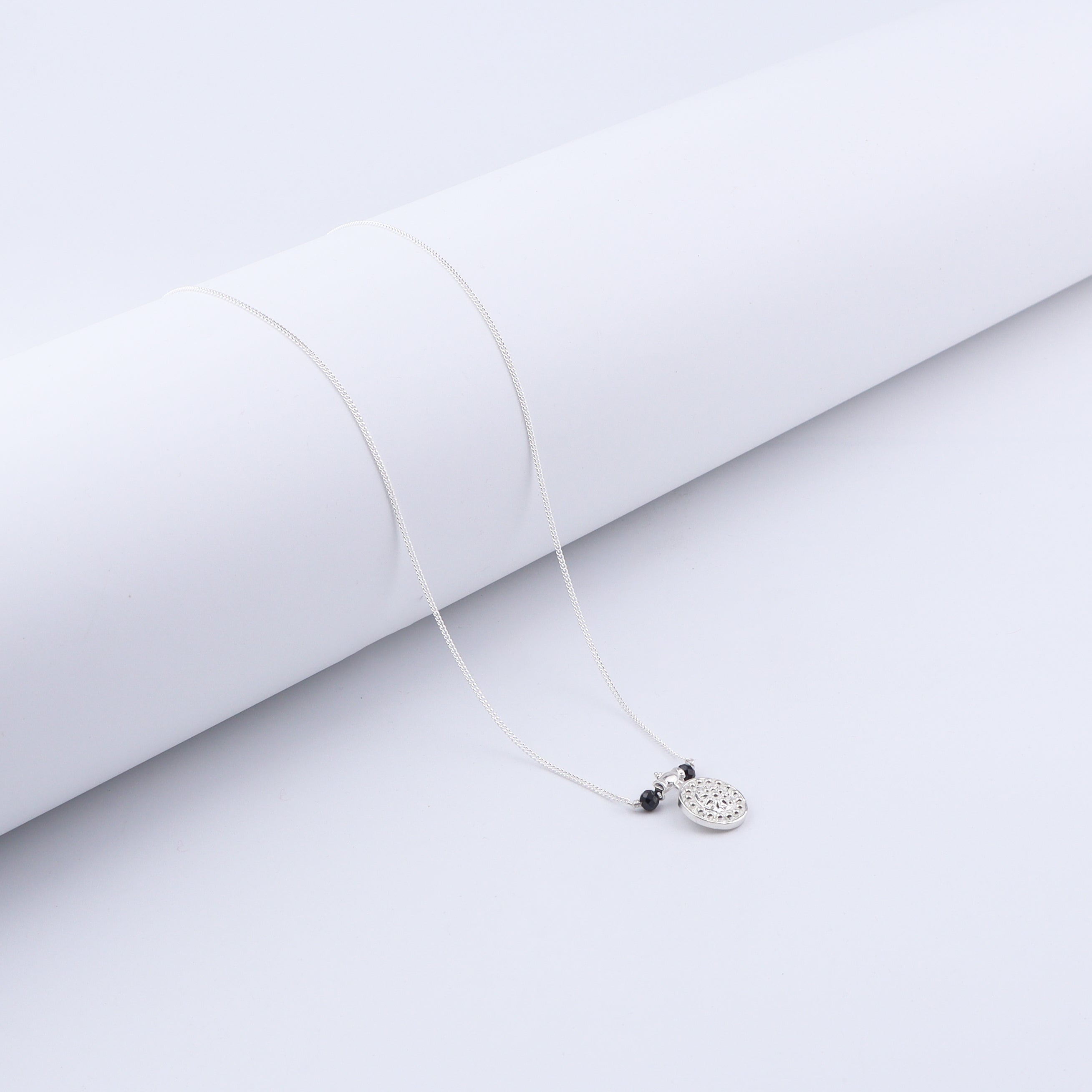 Silver Saaj motif mangalsutra