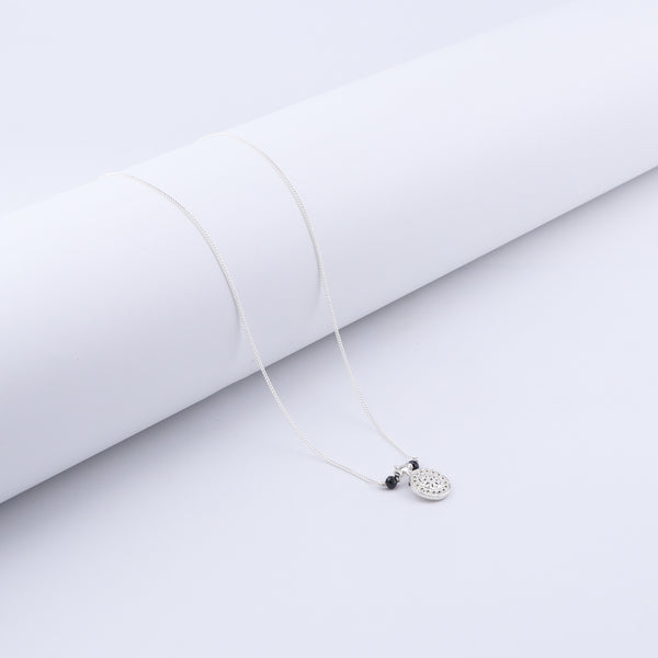 Silver Saaj motif mangalsutra