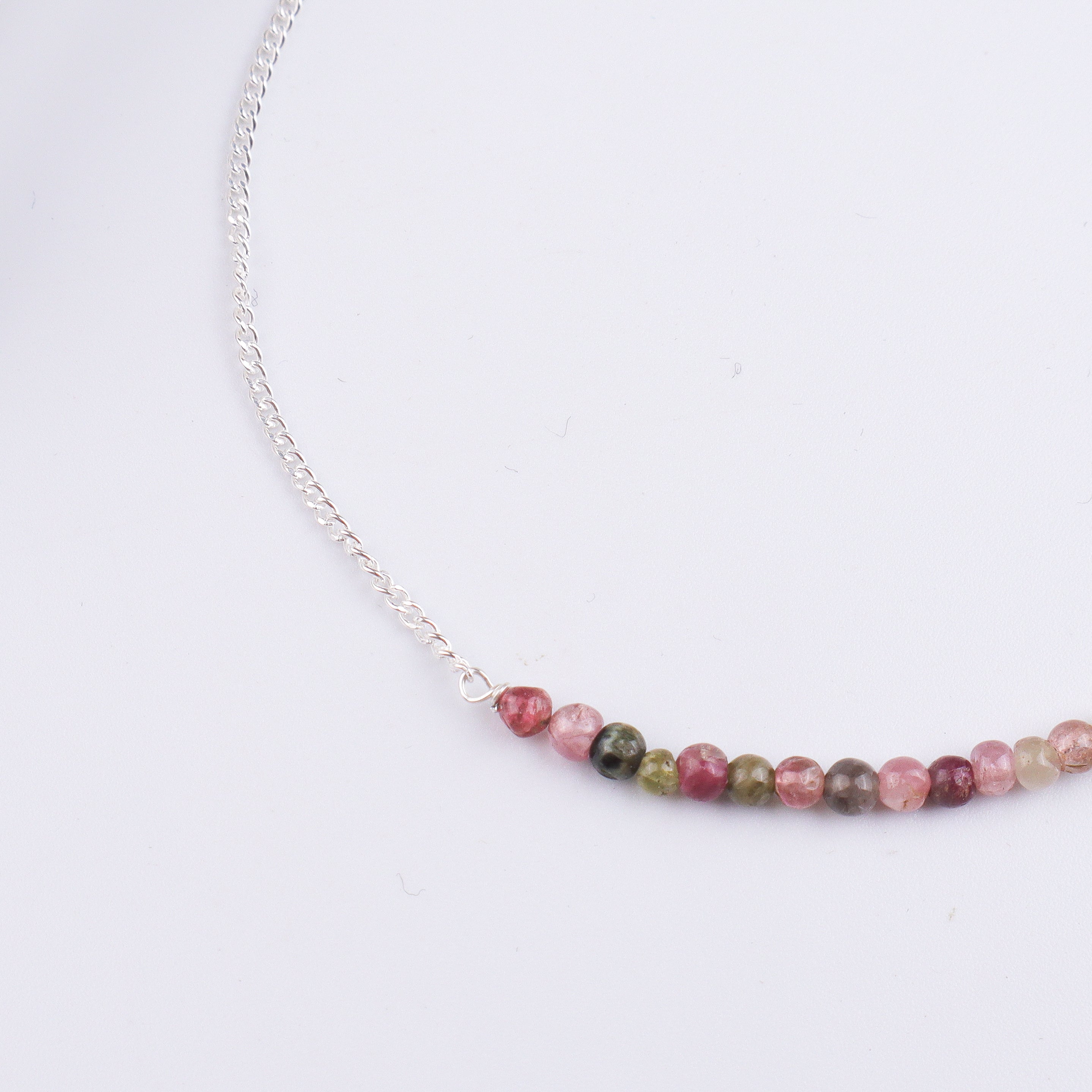 Tourmaline Silver Chain Bracelet (Project Handmade)