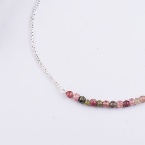 Tourmaline Silver Chain Bracelet (Project Handmade)
