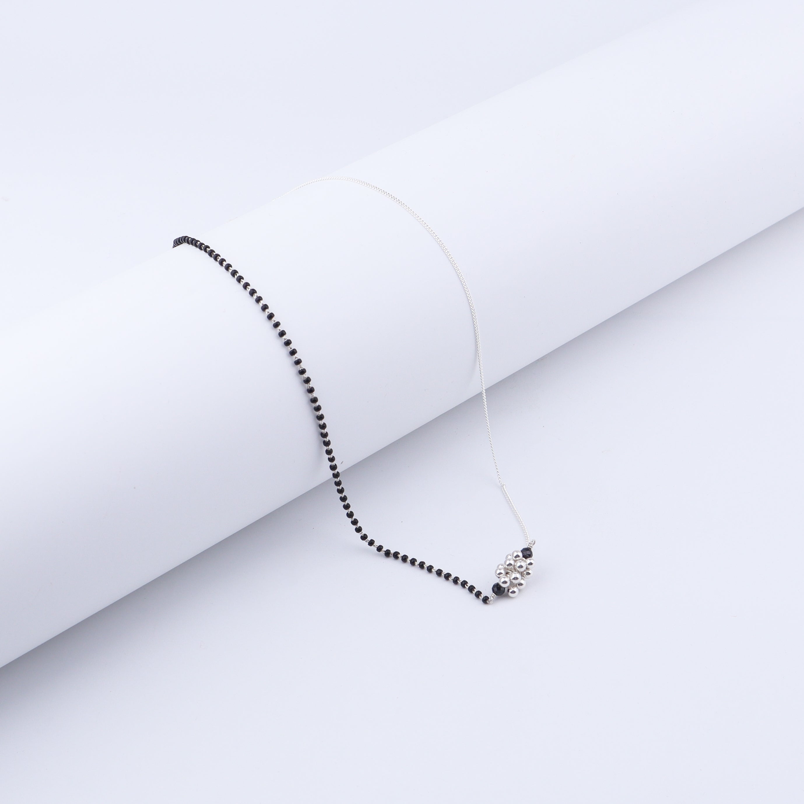 Half & Half: Silver Bead Mangalsutra