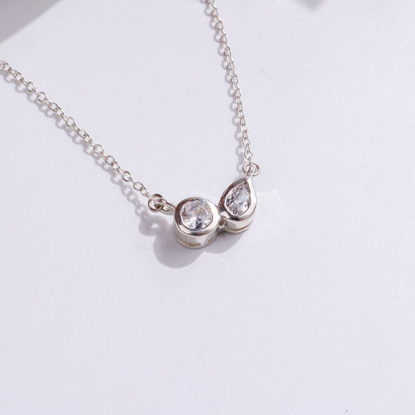 Silver chain with CZ stones