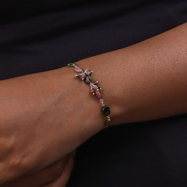 Tourmaline Silver Bracelet (Project Handmade)