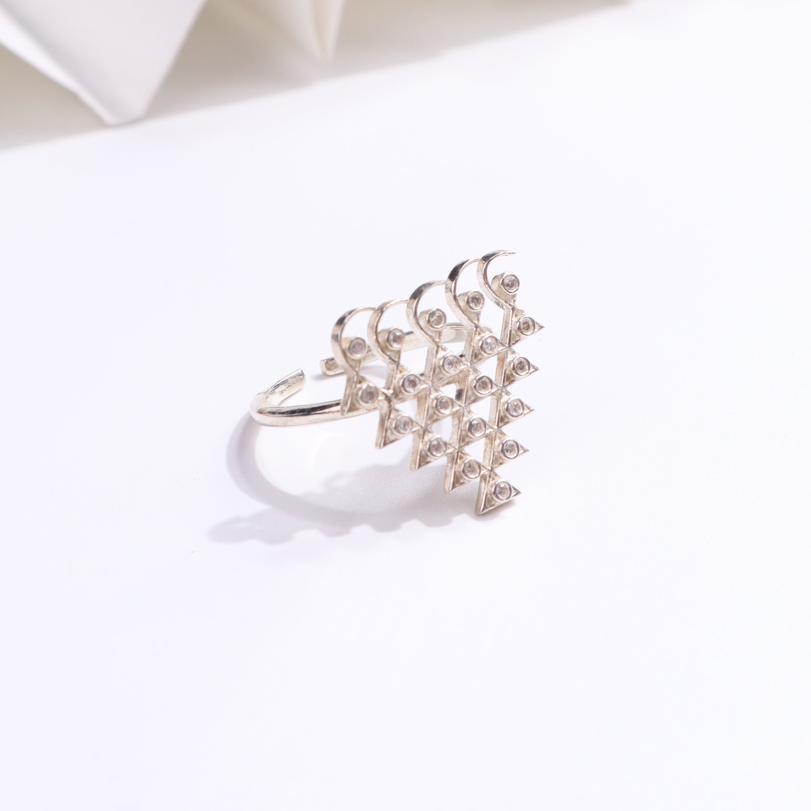 Silver CZ Saraswati Ring jewelry