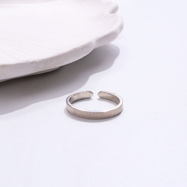 Unisex Silver Ring on white background