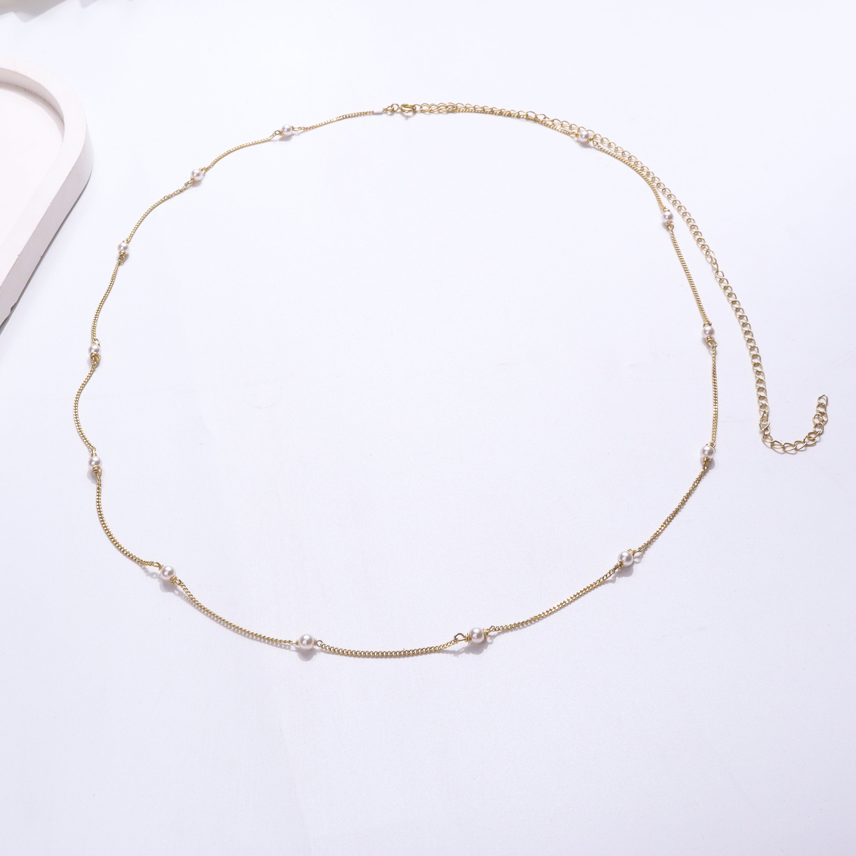 Waist chain / Kamar bandh : Classic Pearl Chain | Gold plated