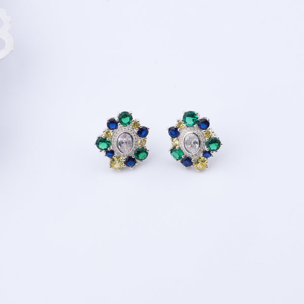 Silver Midnight Bloom Earrings