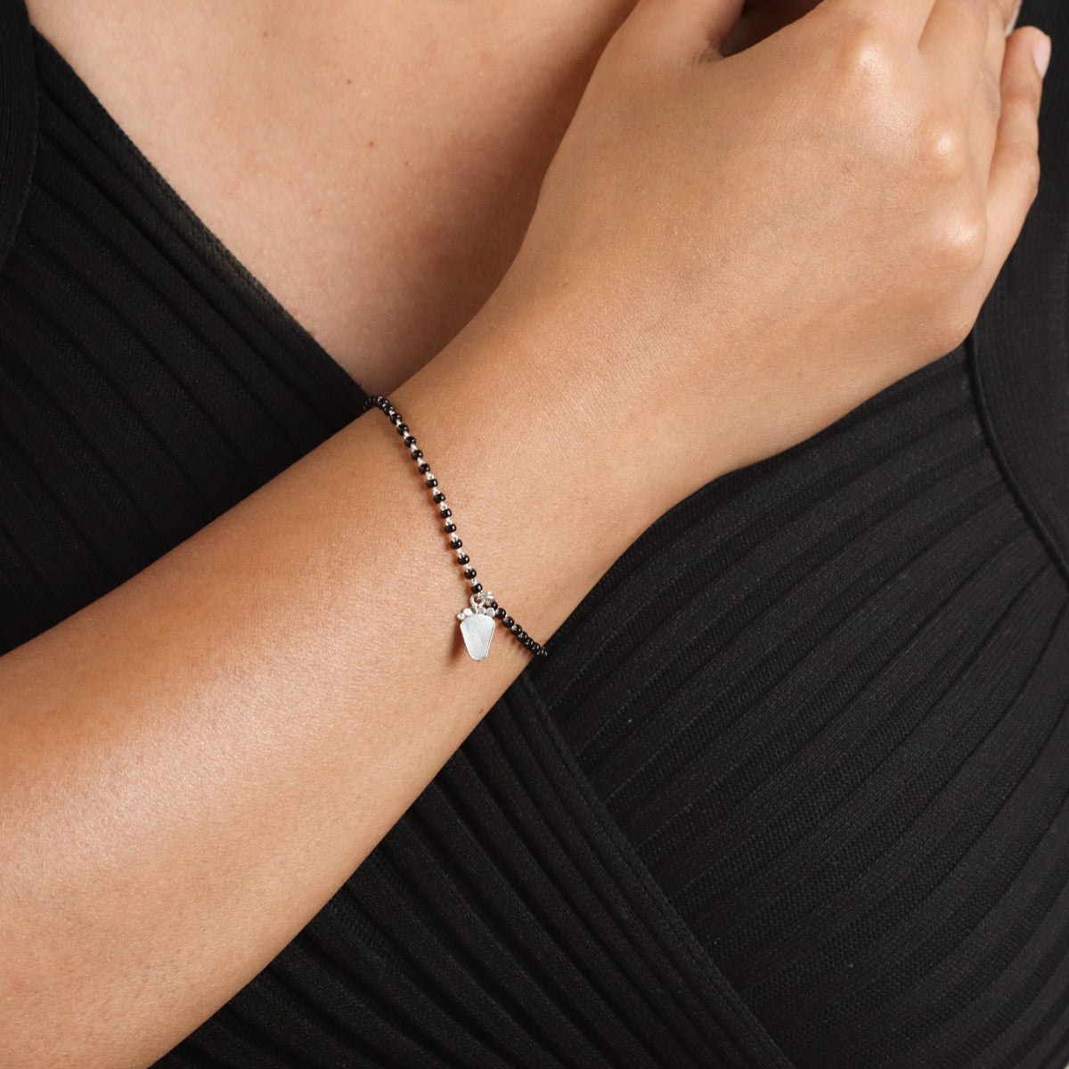 Silver Charm Mangalsutra bracelet