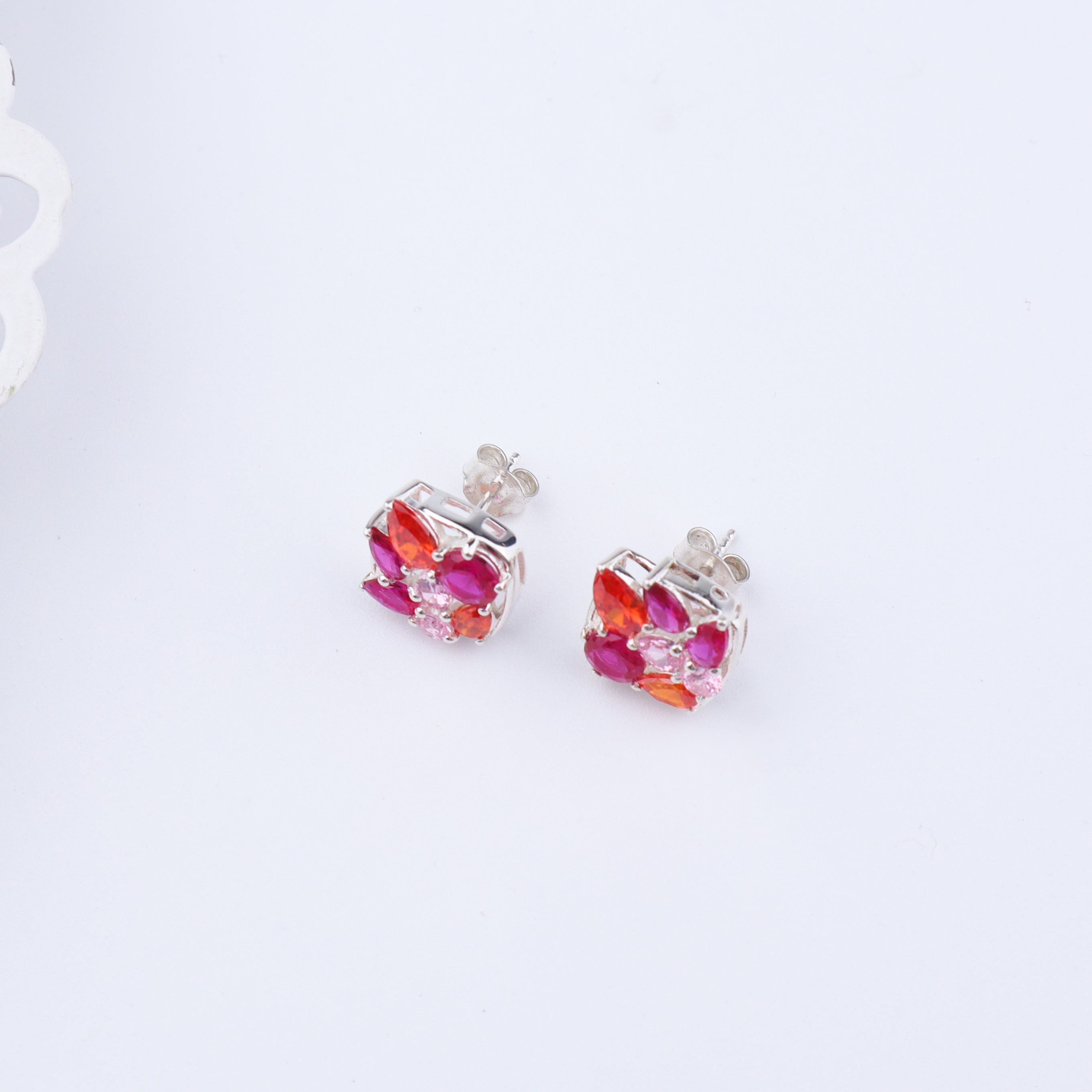 Silver Candy Cluster Earrings