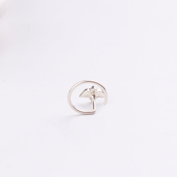 Petals Nose pin ( Pierced ) - Green