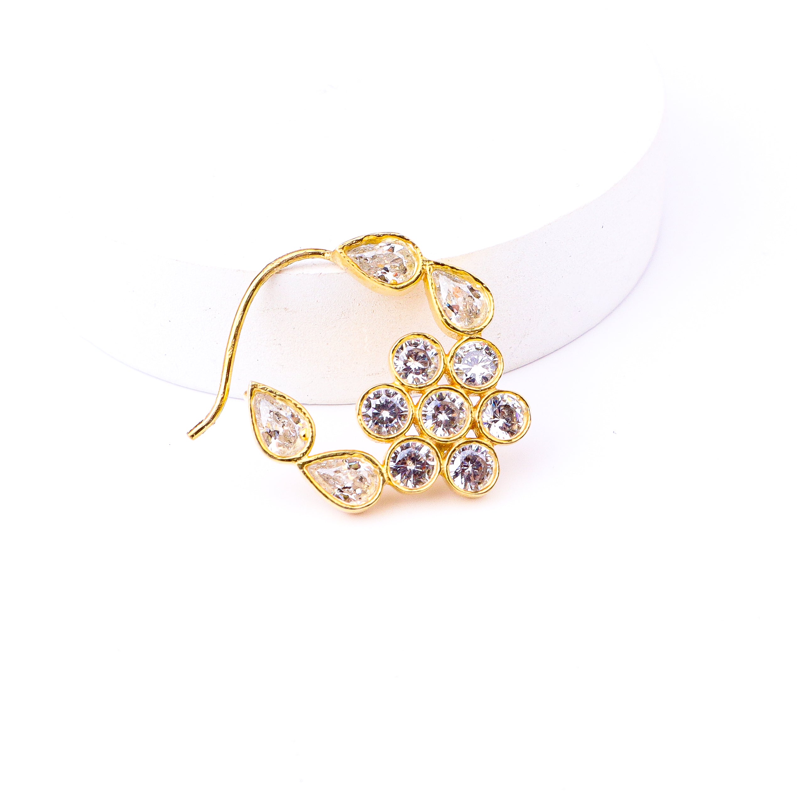 gold plated finish and handcrafted silver work