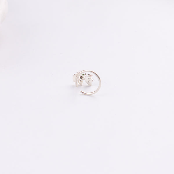 Leaves Nose pin ( Pierced ) - Green