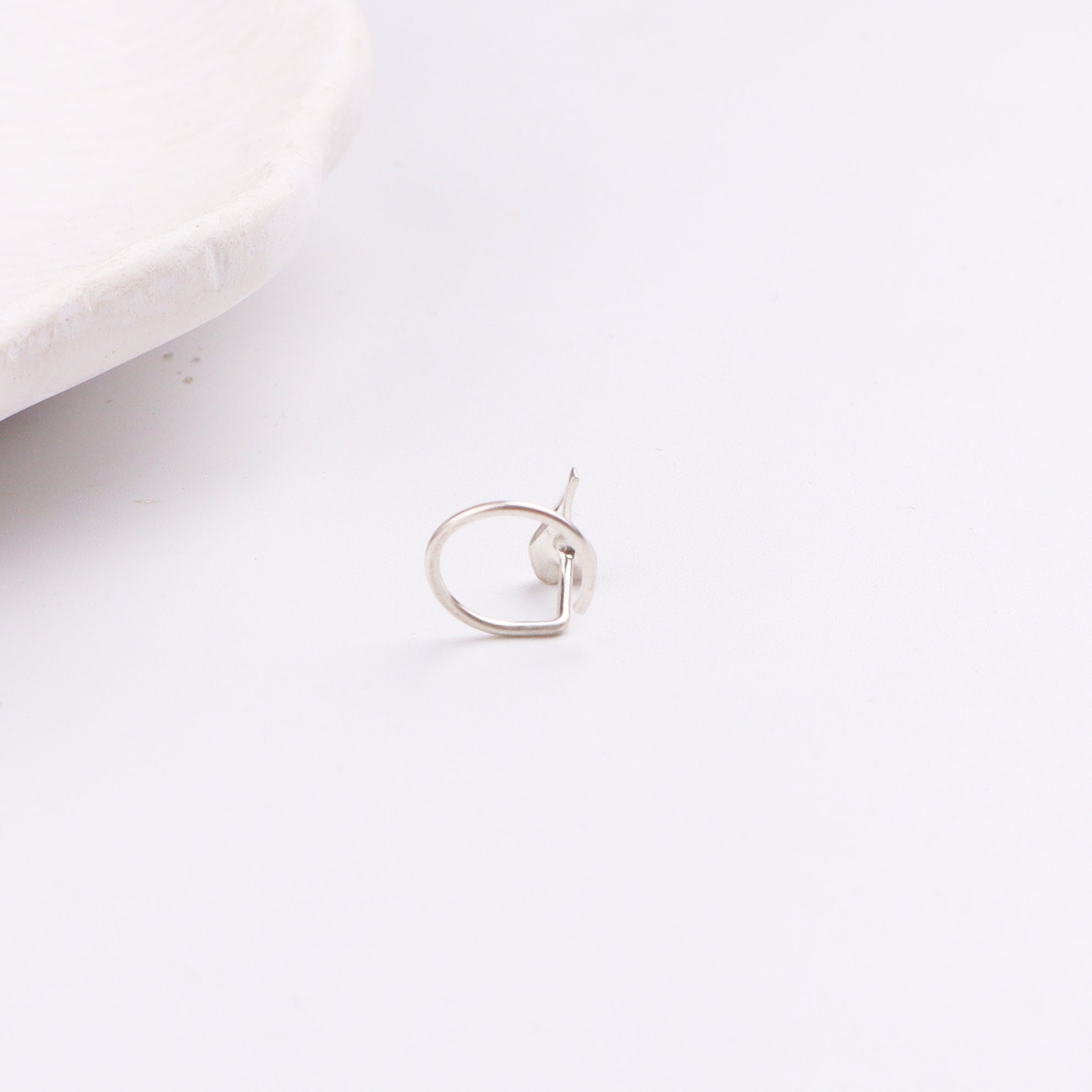 Peepal Leaf Nose pin ( Pierced ) - Green