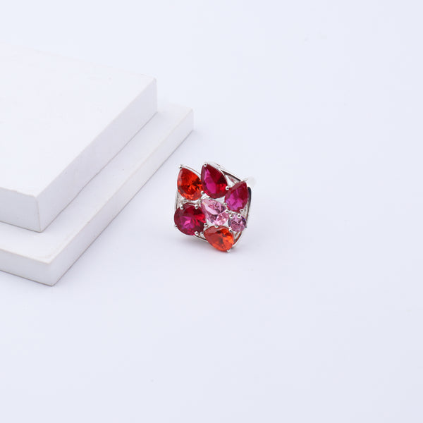 Silver Candy Cluster Ring