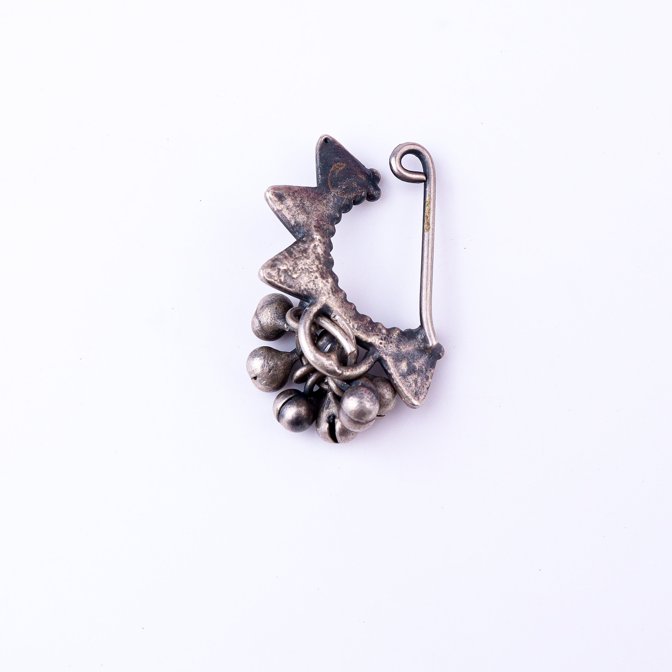 handcrafted silver finish and ghungroo texture