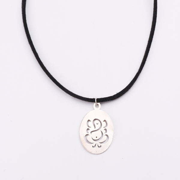 Silver Ganesha necklace for Men & Women