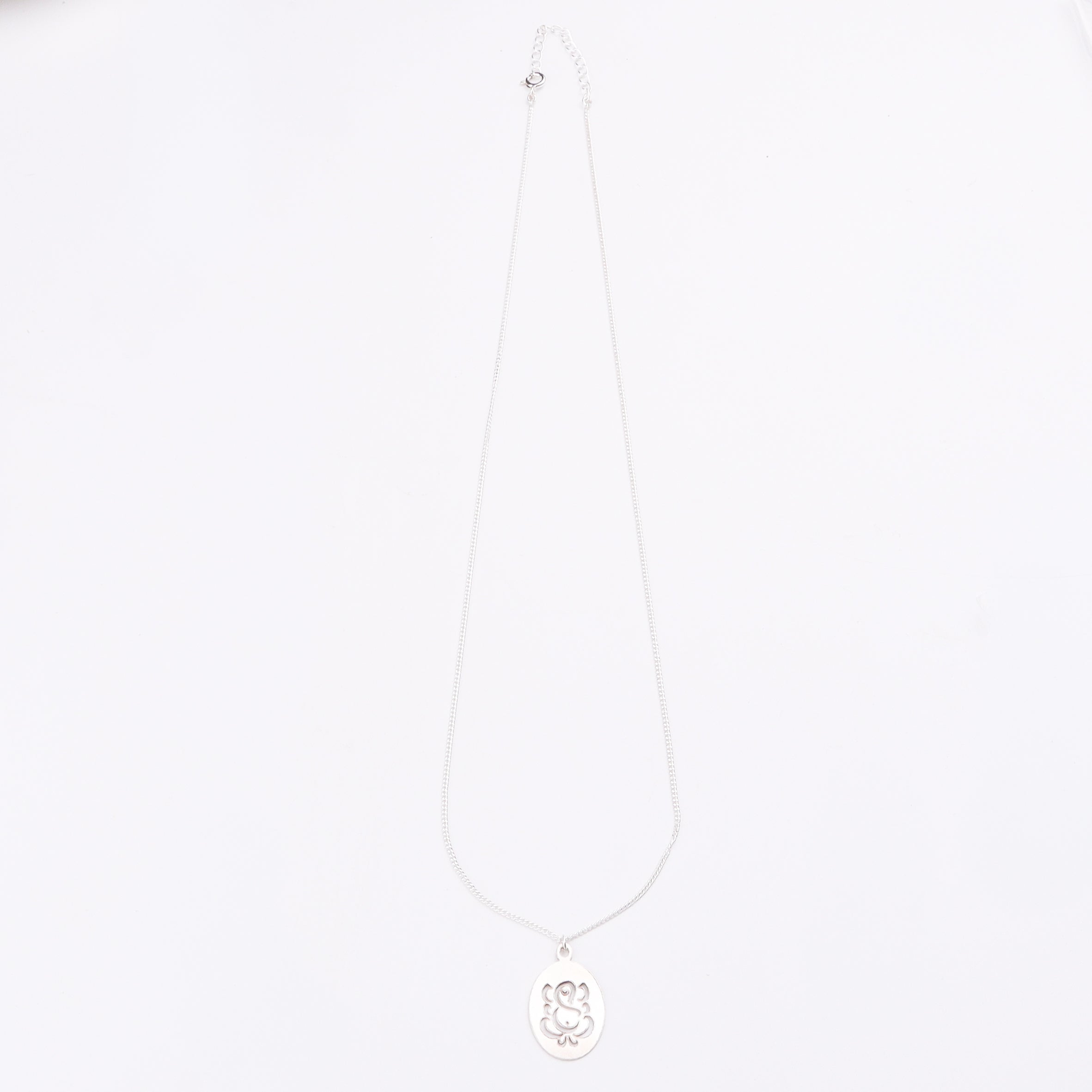 Ganesha Pendant with Silver Chain for Men