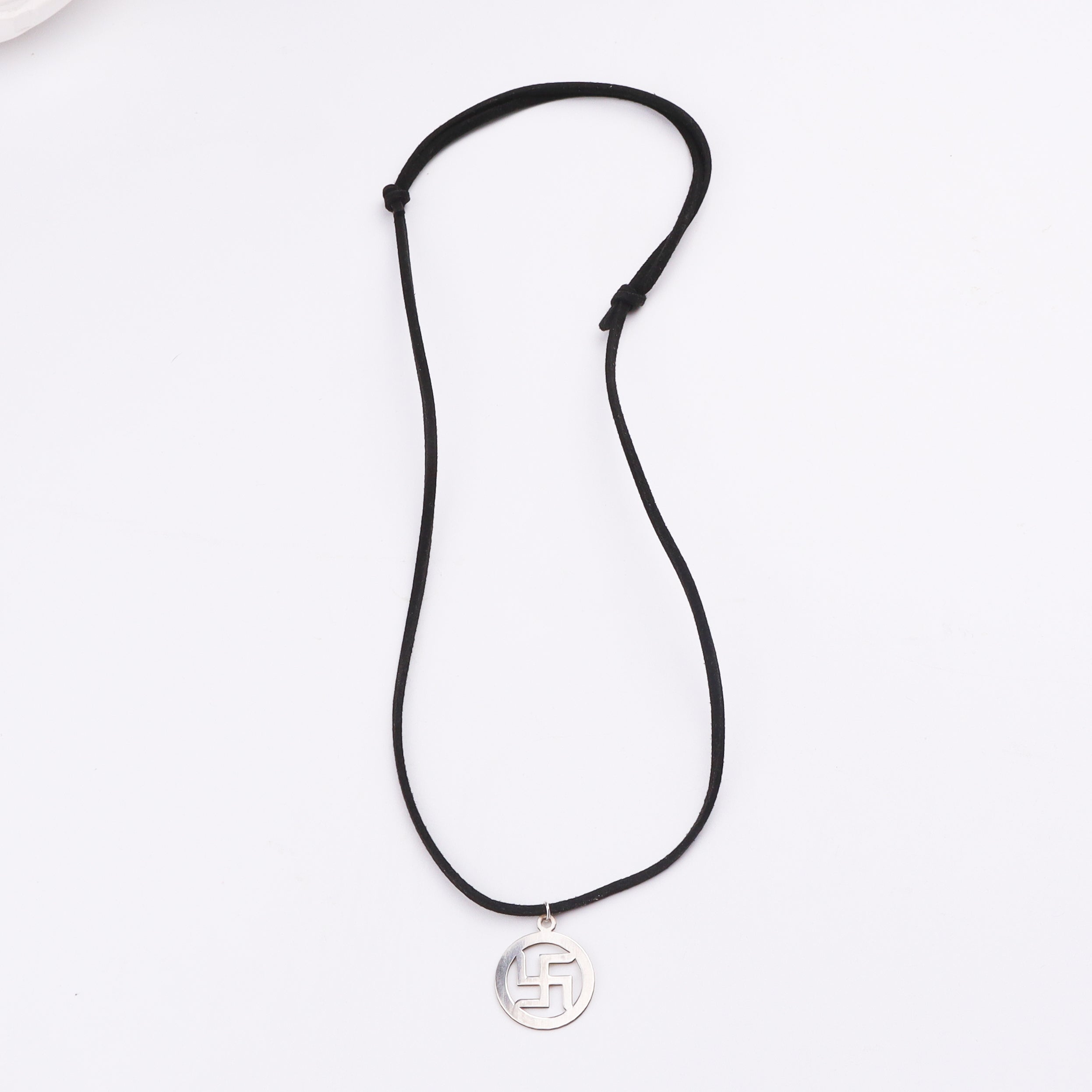 Silver Swastik Necklace for Men