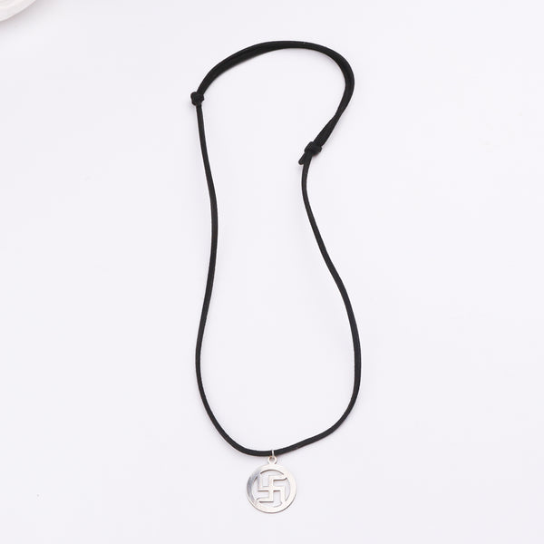 Silver Swastik Necklace for Men
