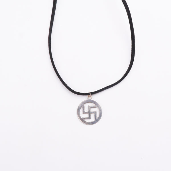Silver Swastik Necklace for Men