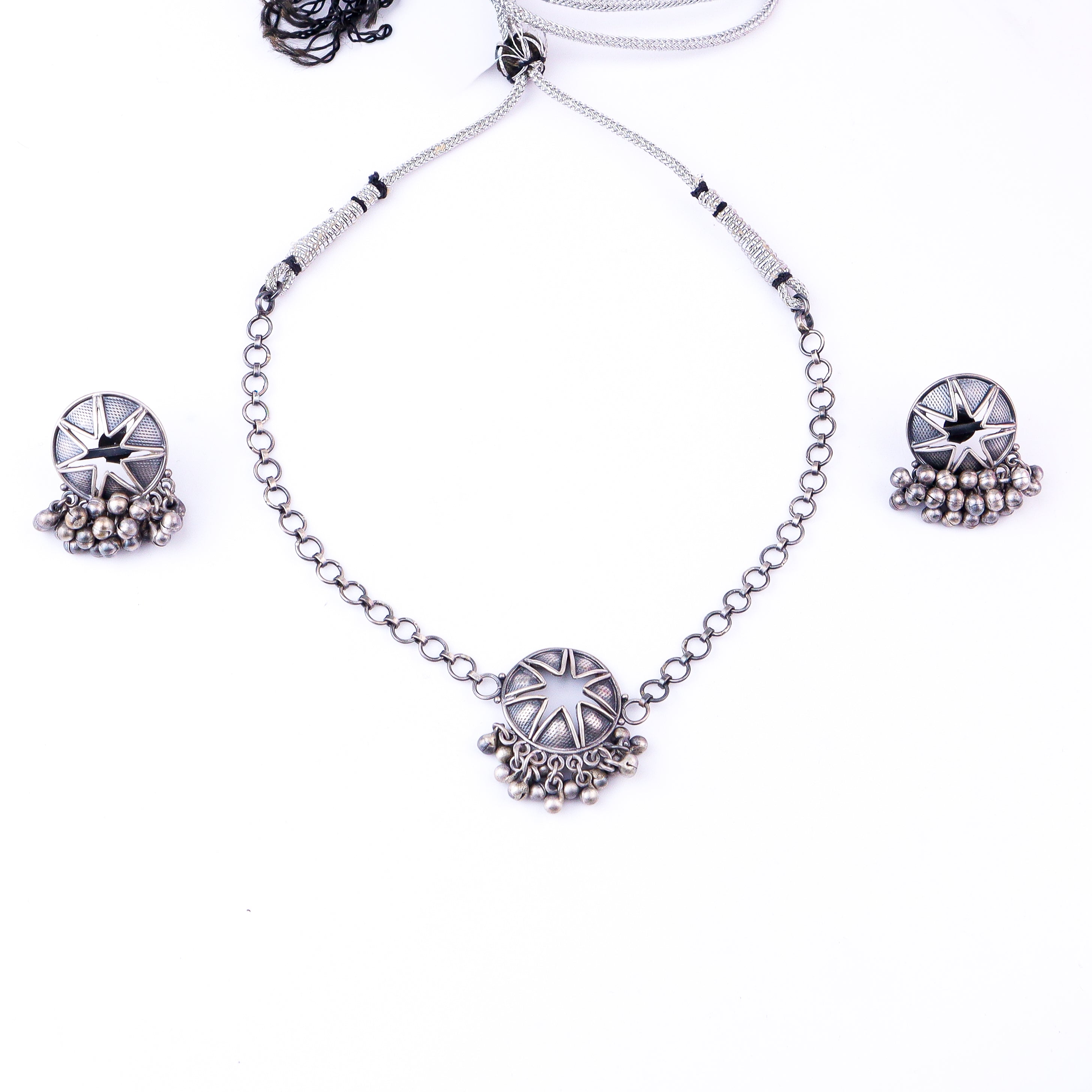Silver Handmade Choker Set : Ghungroo