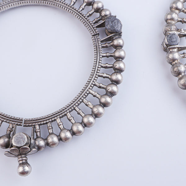 Antique Silver Bangles (Pair)