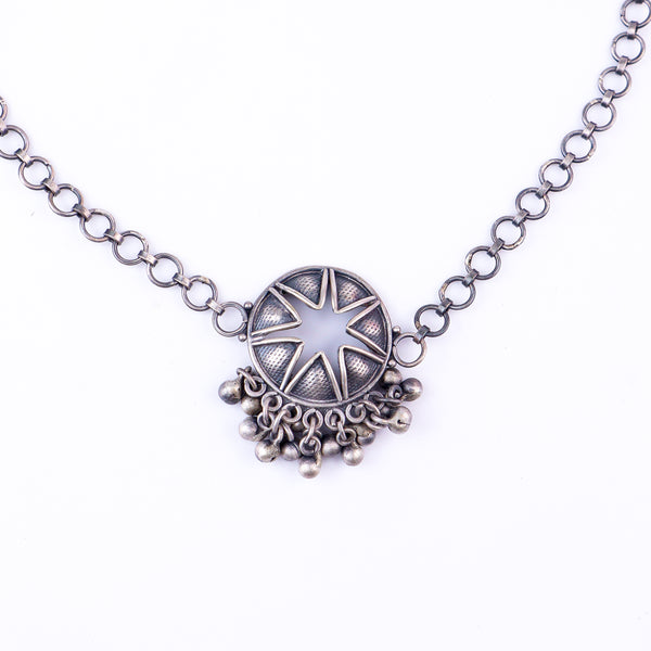 Silver Handmade Choker Set : Ghungroo