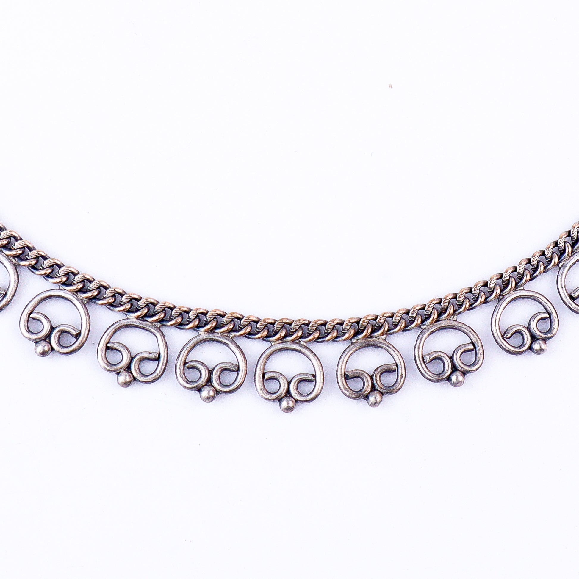 Oxidized Silver Delicate Gopadma Set