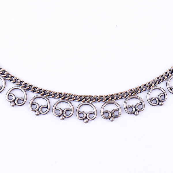 Oxidized Silver Delicate Gopadma Set