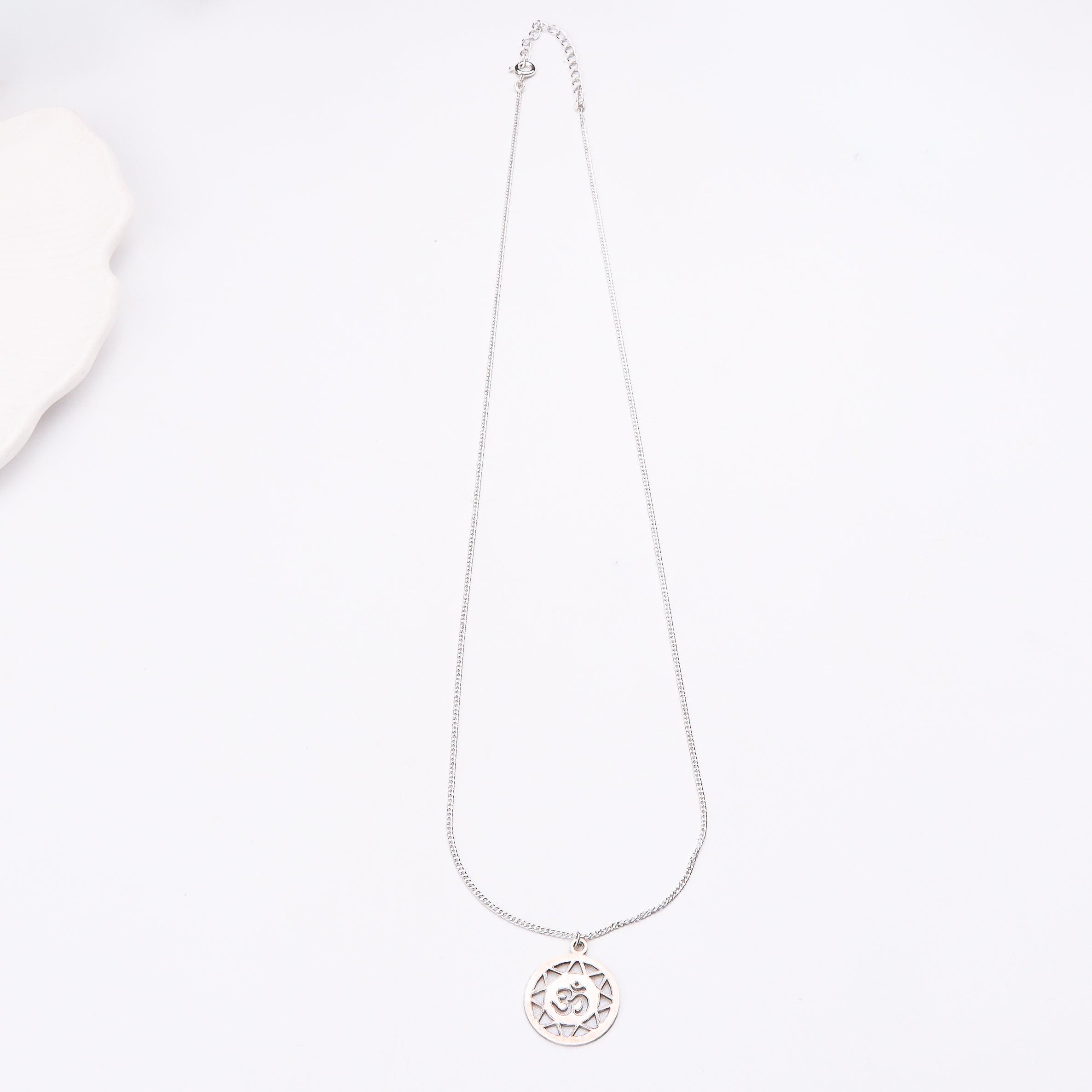 Om Pendant with Silver Chain for Men