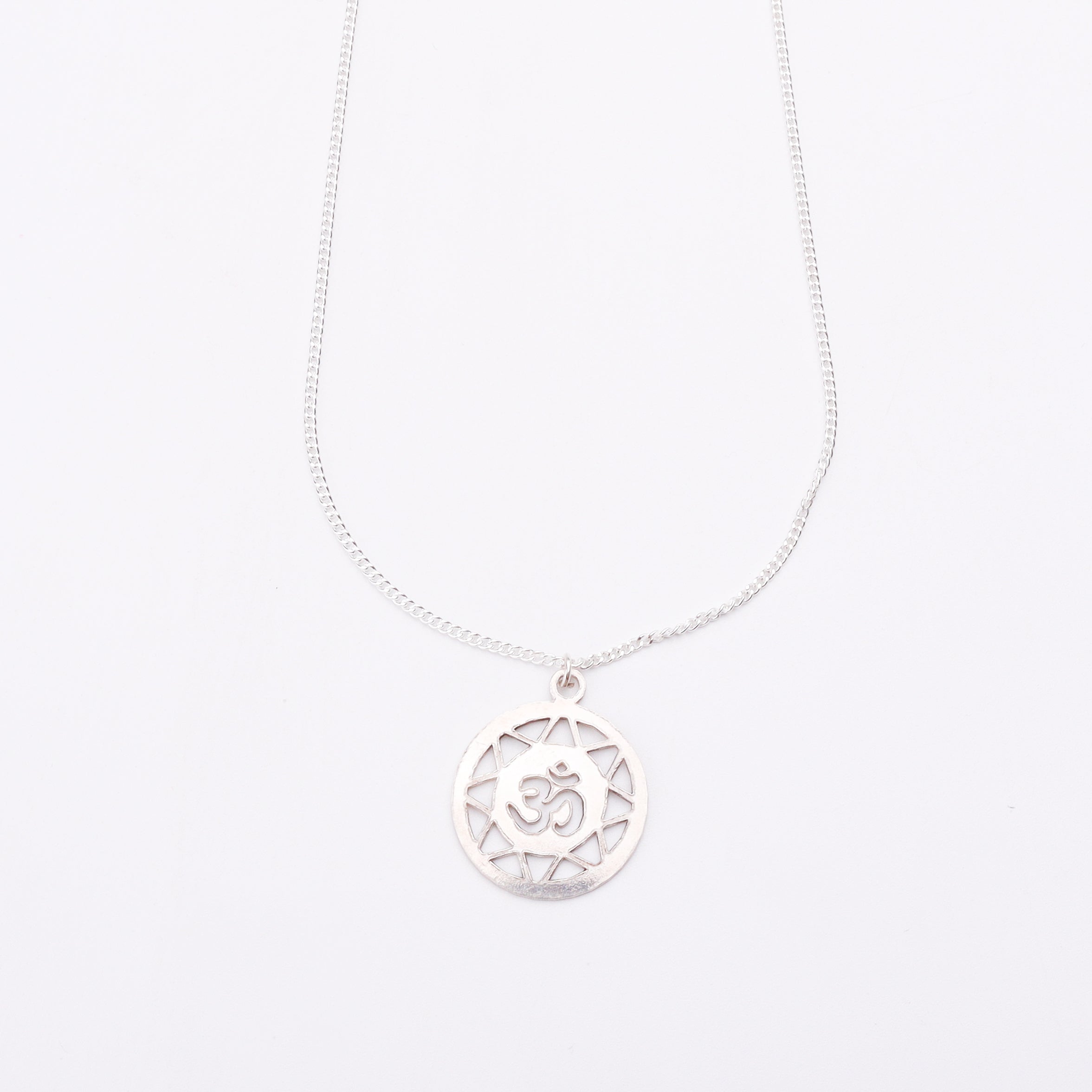 Om Pendant with Silver Chain for Men