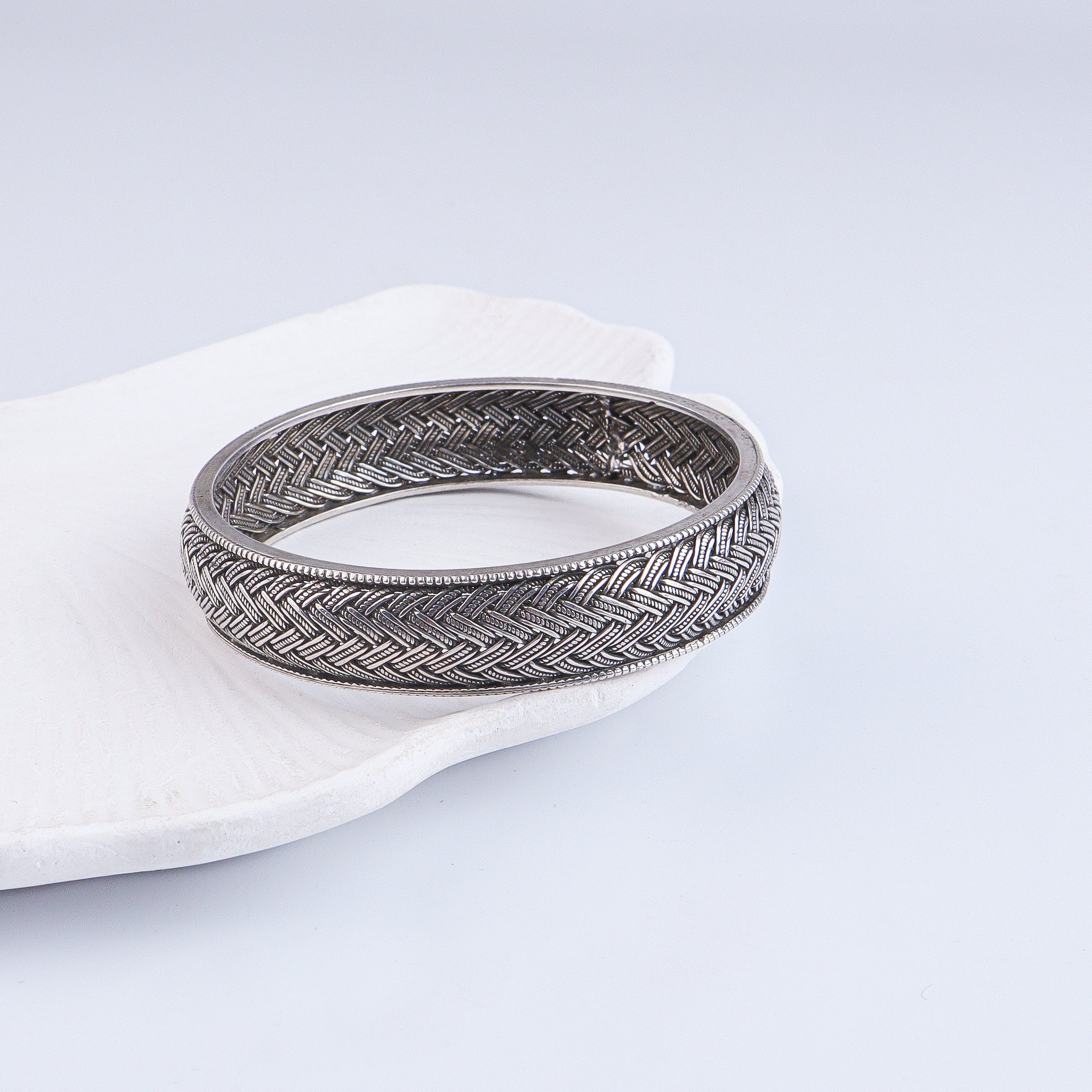 Antique Silver Bangle (Single)